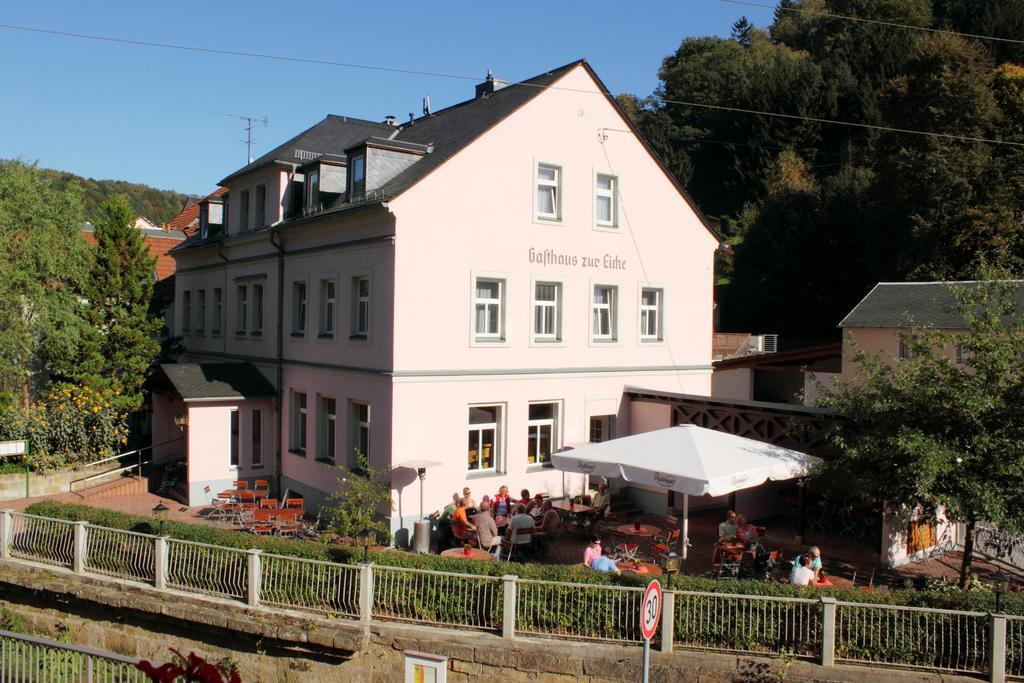 Отель Gasthaus Zur Eiche Бад-Шандау Экстерьер фото